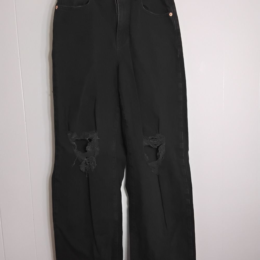 Wild Fable Black Distressed Flare Jeans